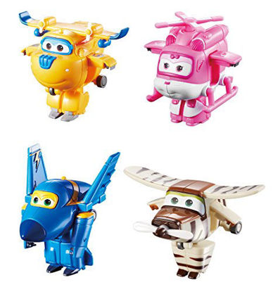 Picture of Super Wings US710620 Transform-A-Bots Donnie, Dizzy, Jerome, Bello, Toy Figures, 2" Scale