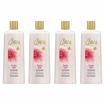Picture of Caress Body Wash for Women, Daily Silk, 18 oz, 4 Count