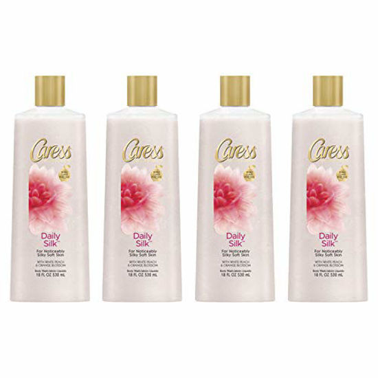 Picture of Caress Body Wash for Women, Daily Silk, 18 oz, 4 Count