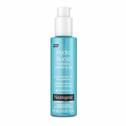 Picture of Neutrogena Hydro Boost Lightweight Hydrating Facial Cleansing Gel for Sensitive Skin, Gentle Face Wash & Makeup Remover with Hyaluronic Acid, Hypoallergenic & Non Comedogenic, 6 oz