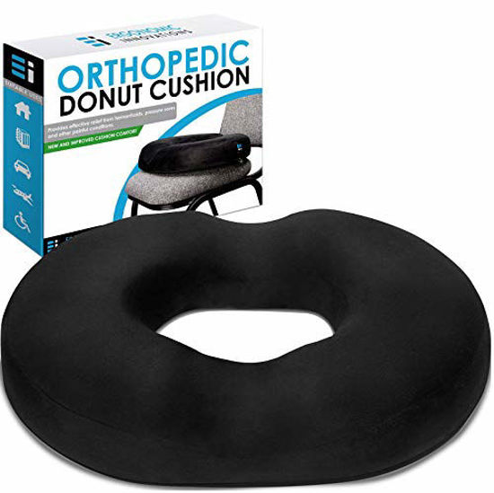 DMI Seat Cushion Donut Pillow and Chair Pillow for Tailbone Pain Relief,  Hemorrhoids, Prostate, Pregnancy, Post Natal, Pressure Relief and Surgery,  18