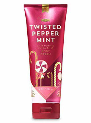 Picture of Bath and Body Works New 2016 Ultra Shea Body Cream Twisted Peppermint 8 Oz.