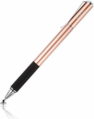 Picture of Mixoo Capacitive Stylus Pen, Disc & Fiber Tip 2 in 1 Series, High Sensitivity and Precision, Universal for ipad, iPhone, Tablets and Other Touch Screens, Model: Rose Gold