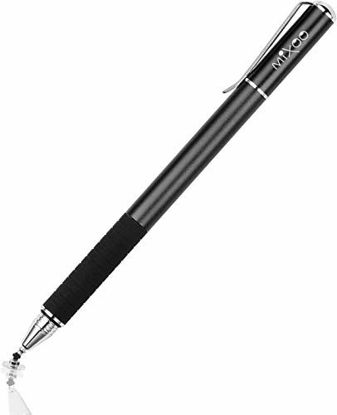 Picture of Mixoo Capacitive Stylus Pen,(Disc and Fiber Tip 2-in-1 Series) High Sensitivity and Precision,Stylus for iPad,iPhone and Other Touch Screens Devices, Black