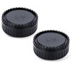 Picture of 2 Pack JJC Body Cap and Rear Lens Cap Cover Kit for Leica M Mount Cameras and Leica M Mount Lenses