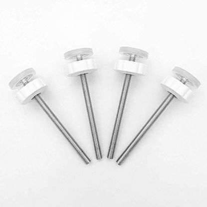 Picture of 4 Pack Pressure Gates Threaded Spindle Rods M8 (8 mm), Baby Gates Accessory Screw Bolts Kit Fit for All Pressure Mounted Walk Thru Gates (8mm 4 Pack)