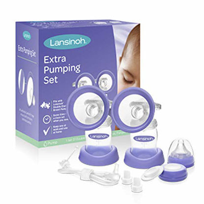 Picture of Lansinoh Extra Pumping Set with Breast Pump Parts