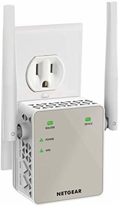 Picture of NETGEAR Wi-Fi Range Extender EX6120 - Coverage Up to 1200 Sq Ft and 20 Devices with AC1200 Dual Band Wireless Signal Booster & Repeater (Up to 1200Mbps Speed), and Compact Wall Plug Design