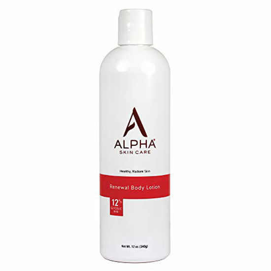 Picture of Alpha Skin Care Renewal Body Lotion | Anti-Aging Formula |12% Glycolic Alpha Hydroxy Acid (AHA) | Reduces the Appearance of Lines & Wrinkles | For All Skin Types | 12 Oz