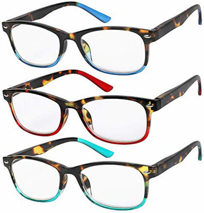 Picture of Reading Glasses Set of 3 Great Value Spring Hinge Readers Men and Women Glasses for Reading +1.75