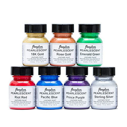 Picture of Angelus Leather Paint Set of 7 Pearlized 1oz