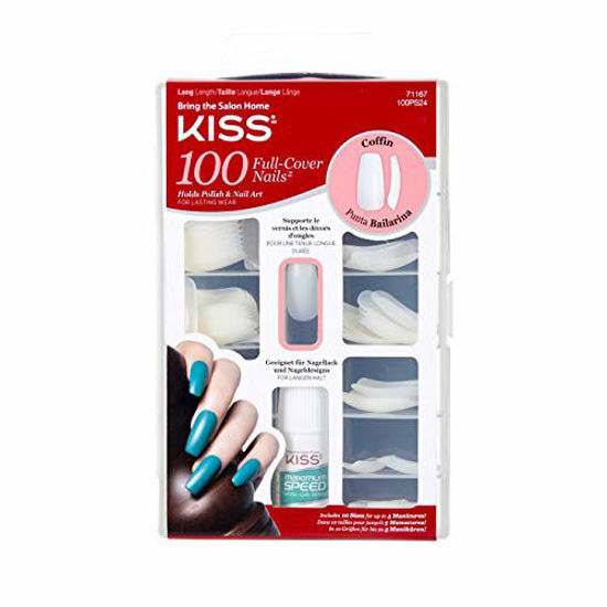 KISS imPRESS Color Long-Lasting Medium Coffin Press-On Nails, Solid Pink,  30 Pieces - Walmart.com