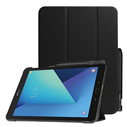 Picture of Fintie Slim Shell Case for Samsung Galaxy Tab S3 9.7, Super Slim Lightweight Stand Case with S Pen Protective Holder Auto Sleep/Wake for Tab S3 9.7 (SM-T820/T825/T827) 2017 Release, Black