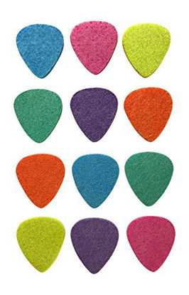 Picture of BoloPick Felt Picks for Ukulele, Guitar, and Bass (12 Pack, Multi Fiesta)