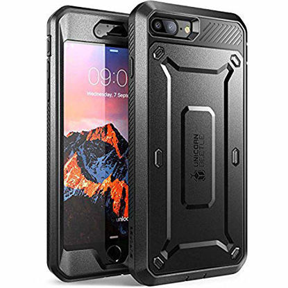 Picture of SUPCASE Unicorn Beetle Pro Series Phone Case Designed for iPhone 8 Plus, with Built-In Screen Protector Full-body Rugged Holster Case for Apple iPhone 7 Plus 2016 / iPhone 8 Plus 2017 Release (Black)