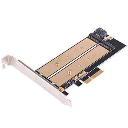 Picture of SilverStone Technology M.2 PCIE Adapter for SATA or PCIE NVMe SSD with Advanced Thermal Solution (ECM22)