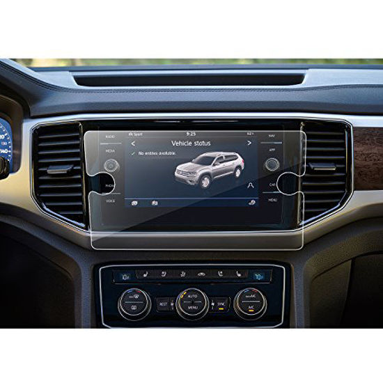 Picture of LFOTPP Car Navigation Screen Protector for 2018 2019 2020 Volkswagen Tiguan 8 Inch, Tempered Glass 9H Hardness Car Infotainment Stereo Display Center Touchscreen Protective Film