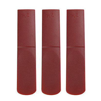 Picture of 3pcs Alto Saxophone Reeds, 2.5 Strength Reeds for Alto Saxophone(Red)