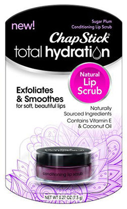 Picture of ChapStick Total Hydration (Sugar Plum Flavor, 0.27 Ounce) Natural Conditioning Lip Scrub, Exfoliator