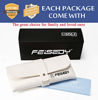 Picture of FEISEDY Polarized Women Square Sunglasses Sparkling Composite Shiny Frame B2289