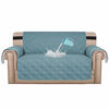 Picture of H.VERSAILTEX 100% Waterproof Loveseat Protector Couch Covers for 2 Cushion Couch Loveseat Cover Slipcover for Dogs Furniture Protector with Non-Slip Backing (Loveseat Seat Width 54", Smoke Blue)