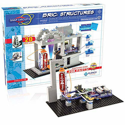 Picture of Snap Circuits BRIC: Structures | Brick & Electronics Exploration Kit | Over 20 Stem & Brick Projects | Full Color Project Manual | 20 Parts | 75 BRIC-2-Snap Adapters | 140+ BRICs