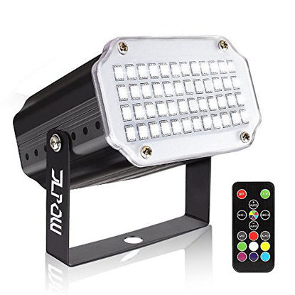 Picture of Strobe Light with Remote, JLPOW Sound Activated Halloween Mini Strobe Lights, Super Bright 48 RGB LED, Remote Control Flash Stage Lighting, Best for DJ Party Show Club Disco Karaoke