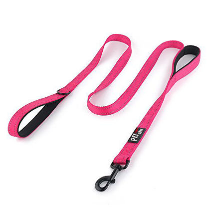 Picture of Pioneer Petcore Dog Leash 6ft long,Traffic Padded Two Handle,Heavy Duty,Reflective Double Handles Lead for Control Safety Training,Leashes for Large Dogs or Medium Dogs,Dual Handles Leads(Pink)