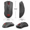 Picture of Redragon M652 Optical 2.4G Wireless Mouse with USB Receiver, Portable Gaming & Office Mice, 5 Adjustable DPI Levels, 6 Buttons for Desktop, MacBook, Notebook, PC, Laptop, Computer