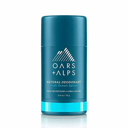 Picture of Oars + Alps Natural Deodorant for Men and Women, Aluminum Free and Alcohol Free, Vegan and Gluten Free, Fresh Ocean Splash, 1 Pack, 2.6 Oz