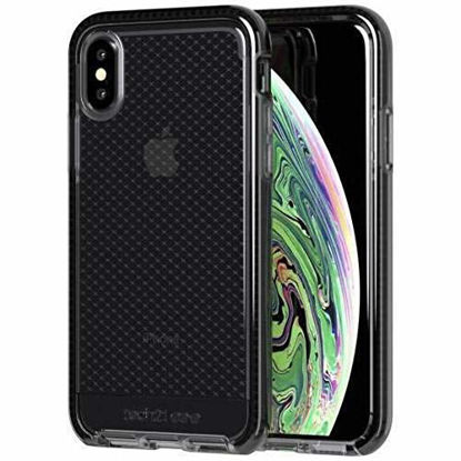 Picture of tech21 Protective Thin Evo Check Pattern Back Case Cover for Apple iPhone Xs Max, Smokey Black