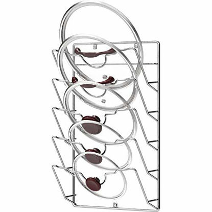 Picture of Wall Door Mounted Pot Lid Rack, Chrome Finish