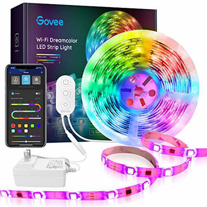 Picture of Govee LED Strip Lights, 16.4ft RGBIC WiFi Wireless Smart Light Strip Works with Alexa Google Assistant App Control Music Sync Room Bedroom Kitchen (Not Support 5G WiFi)