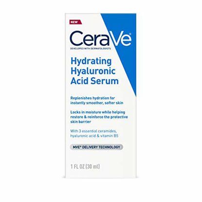 Picture of CeraVe Hyaluronic Acid Face Serum | 1 oz | Hydrating Serum for Face with Vitamin B5 | For Normal to Dry Skin | Paraben & Fragrance Free