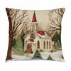 Picture of Hlonon Christmas Decorations Christmas Pillow Covers 18 x 18 Inches Set of 4 - Xmas Series Cushion Pillow Cover Custom Zippered Square Pillowcase