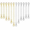 Picture of Paxcoo 12Pcs Chain Extender Jewelry Necklace Lobster Clasps and Closures for Necklace Bracelet Jewelry Making Supplies