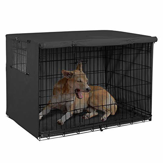 Picture of Explore Land 36 inches Dog Crate Cover - Durable Polyester Pet Kennel Cover Universal Fit for Wire Dog Crate (Black)