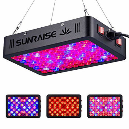 Picture of 1000W LED Grow Light Full Spectrum for Indoor Plants Veg and Flower SUNRAISE LED Grow Lamp with Daisy Chain Triple-Chips LED (15W LED 96pcs)