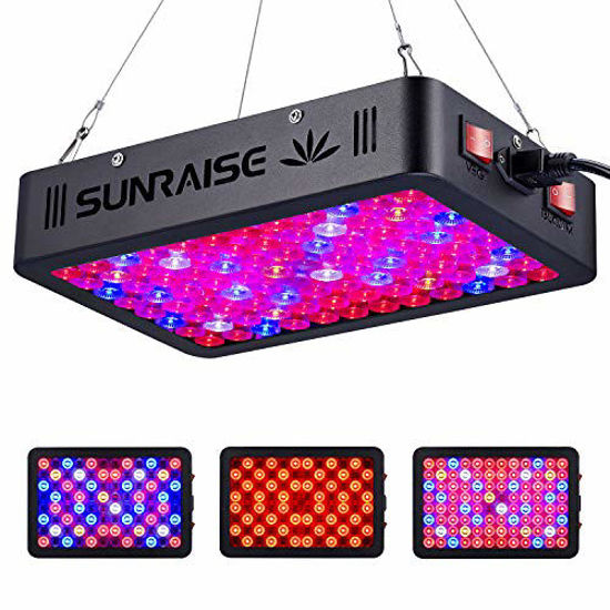 Picture of 1000W LED Grow Light Full Spectrum for Indoor Plants Veg and Flower SUNRAISE LED Grow Lamp with Daisy Chain Triple-Chips LED (15W LED 96pcs)
