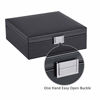 Picture of BEWISHOME Necklace Organizer Box Necklace Holder for Chains, Bracelets - 12 Compartments (7 Regular + 5 Large), 6 Hooks, 2 Layers - Elegant Jewelry Box for Women Girls, Black Faux Leather SSH31B