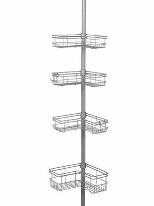Picture of Zenna Home Tension Pole Shower Caddy, Satin Nickel