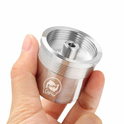 Picture of MG Coffee Stainless Steel Refillable Milk Pods Metal Crema Reusable Capsules Permanent Coffee Pod Holder Compatible for X7.1 (silver capsule)