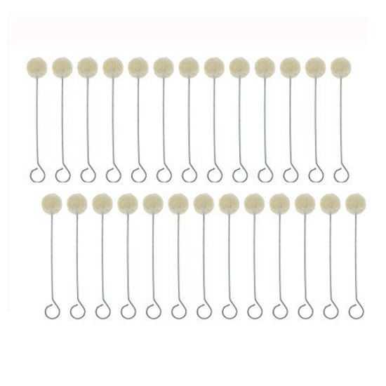 Picture of 100 Pieces Wool Daubers Ball Brush Leather Dye Tool with Metal Handle for DIY Crafts Projects