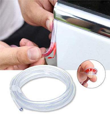Picture of Yleternal Car Door Edge Guards, 32Ft Car Door Protector Trim Rubber Door Seal Protector U Shape Trim Molding Protection Strip for Most Car (Clear)