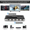 Picture of Zettaguard 4K x 2K 4 Port 4 x 1 HDMI Switch with PIP (Picture in Picture)and IR Wireless Remote Control, HDMI Switcher Hub Port Switches for PS4 Xbox Apple TV Fire Stick Blu-Ray Player (ZW410)