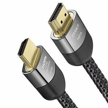 Picture of Zeskit Maya 8K 48Gbps Certified Ultra High Speed HDMI Cable 4K120 8K60 144Hz eARC HDR HDCP 2.2 2.3 Compatible with Roku Sony LG Samsung TCL Xbox Series X RTX 3080 3090 PS4 PS5 (6.5ft, Braided Jacket)