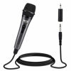 Picture of Moukey Dynamic Cardioid Home Karaoke Microphone, 13 ft XLR Cable Metal Handheld Wired Mic Corded for Singing/PA Speaker/Amp/Mixer/Karaoke Machine & Speech/Wedding/Stage -Grey (MWm-5)