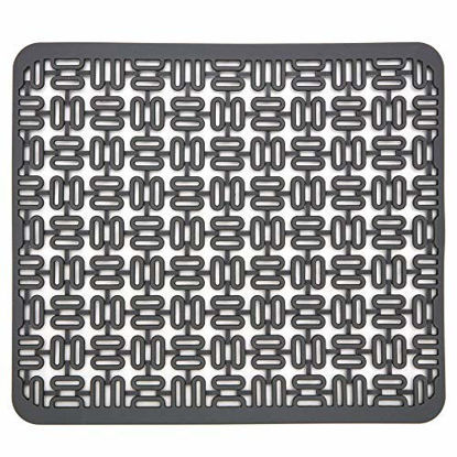 Picture of cusinine Silicone Sink Mat, Kitchen Sink Dish Drying Mat, Adjustable Sink Protector, Quick Draining Pad for Sinks, Easy Storage