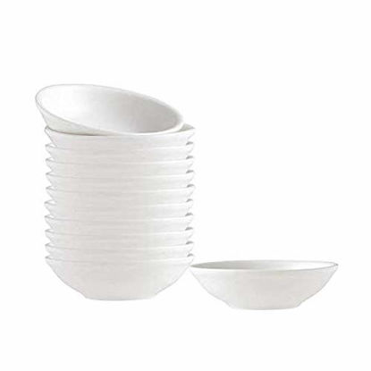 Picture of Dipping Sauce Dishes,Round Soy Sauce Dipping Bowls, Dipping Bowls, Porcelain Watercolor Palette - 12 Packs, White, 1.2 oz