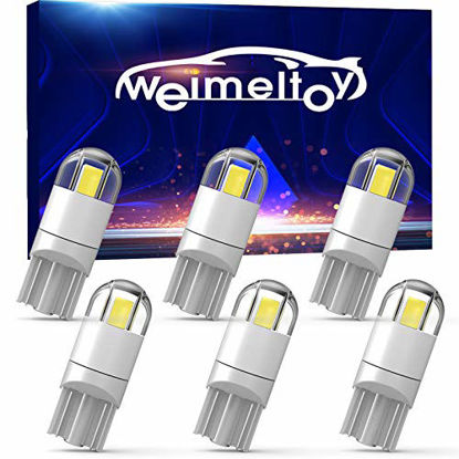 Picture of 194 LED Car Bulb 3030 Chipset 2SMD T10 194 168 W5W LED Wedge Light Bulb 1.5W 12V License Plate Light Courtesy Step Light Trunk Lamp Clearance Lights (6pcs/pack)